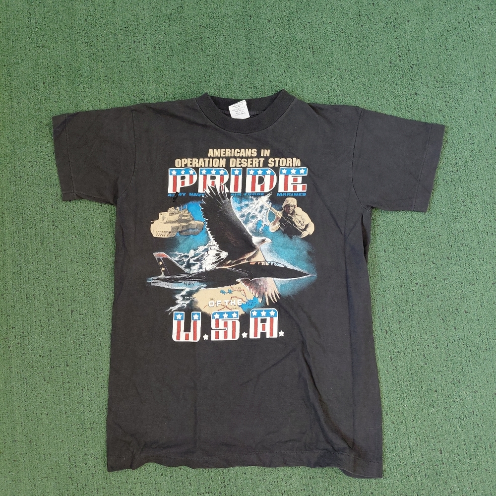 VINTAGE Military Operation Desert Storm T Shirt Size Medium
